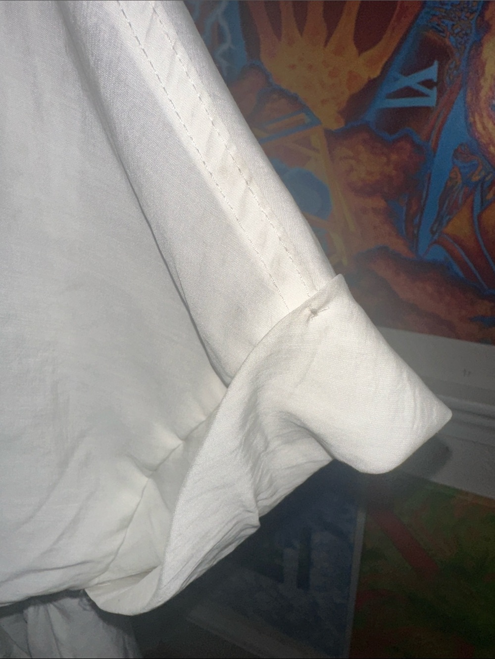 Zara White Button-Front Short Sleeve Dress - Picture 6 of 8
